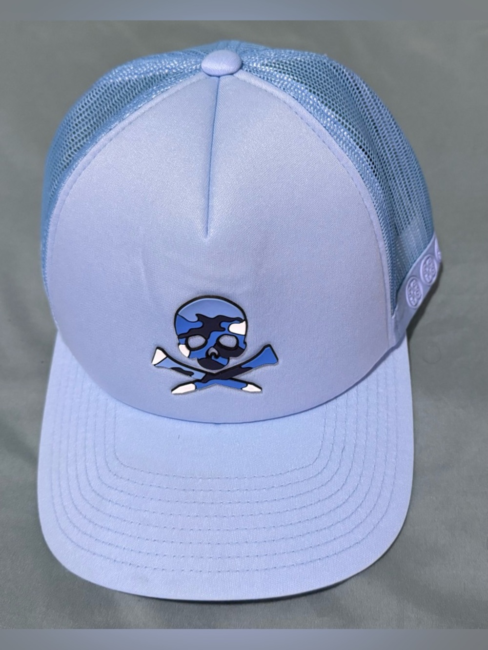 G/Fore Blue Skull ~N~ Tees Adjustable Trucker SnapBack Golf Hat